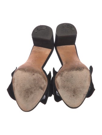 Loeffler Randall Suede Pleated Accents Slides