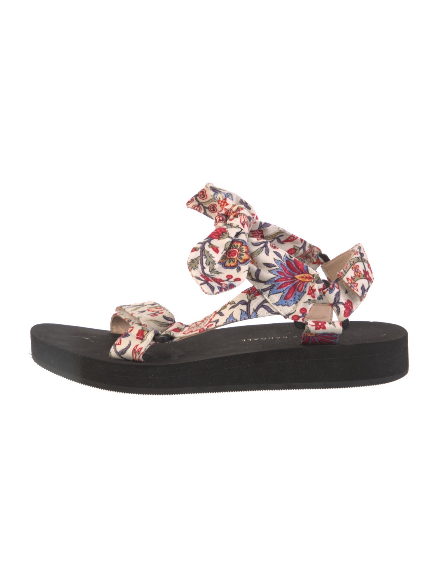 Loeffler Randall Floral Print Bow Accents Sandals