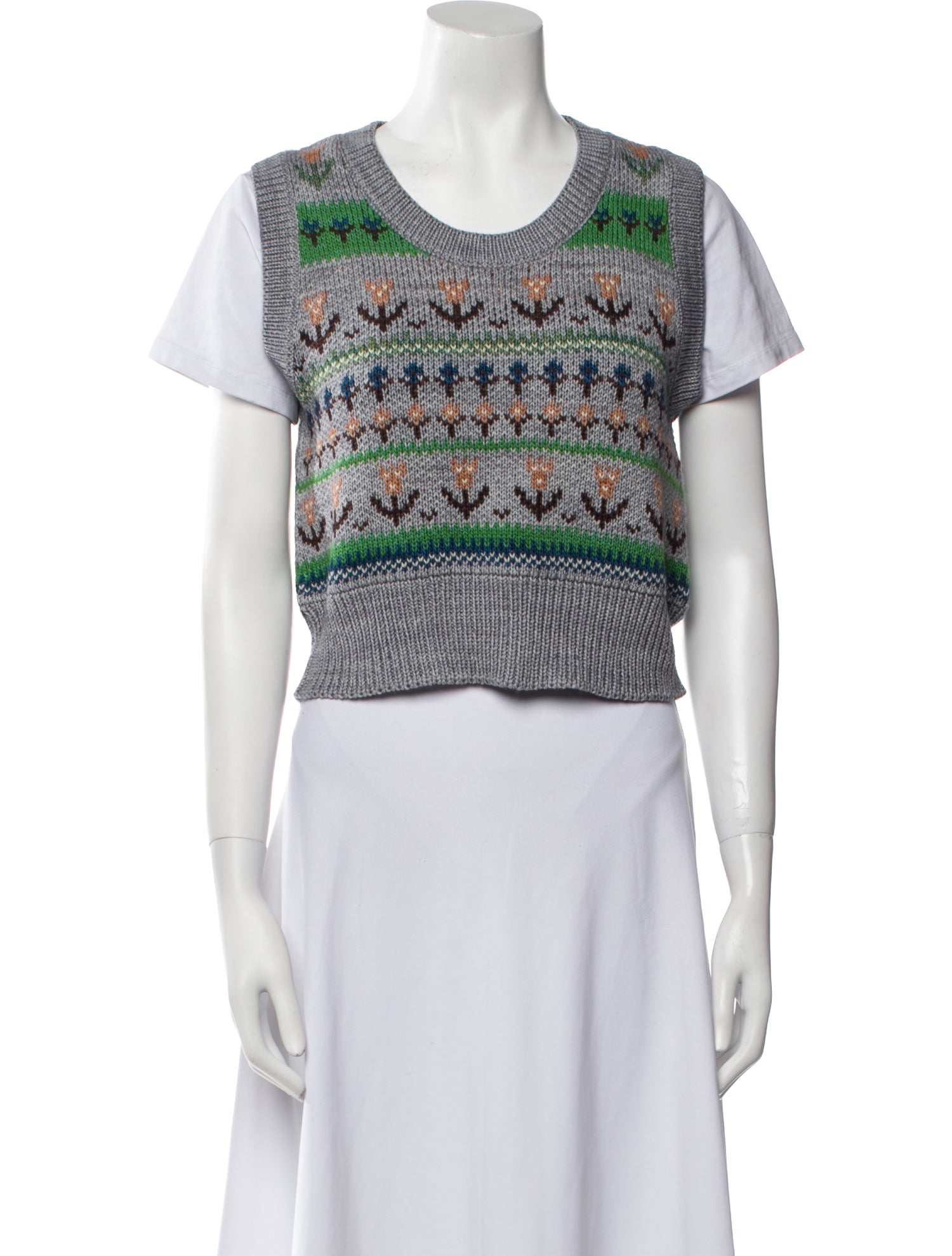 Loeffler Randall Wool Printed Sweater
