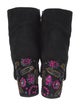 Loeffler Randall Suede Sequin Embellishments Sock Boots