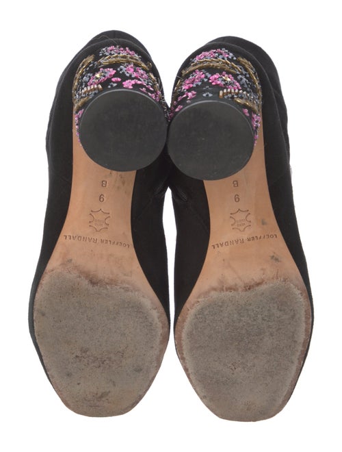 Loeffler Randall Suede Sequin Embellishments Sock Boots
