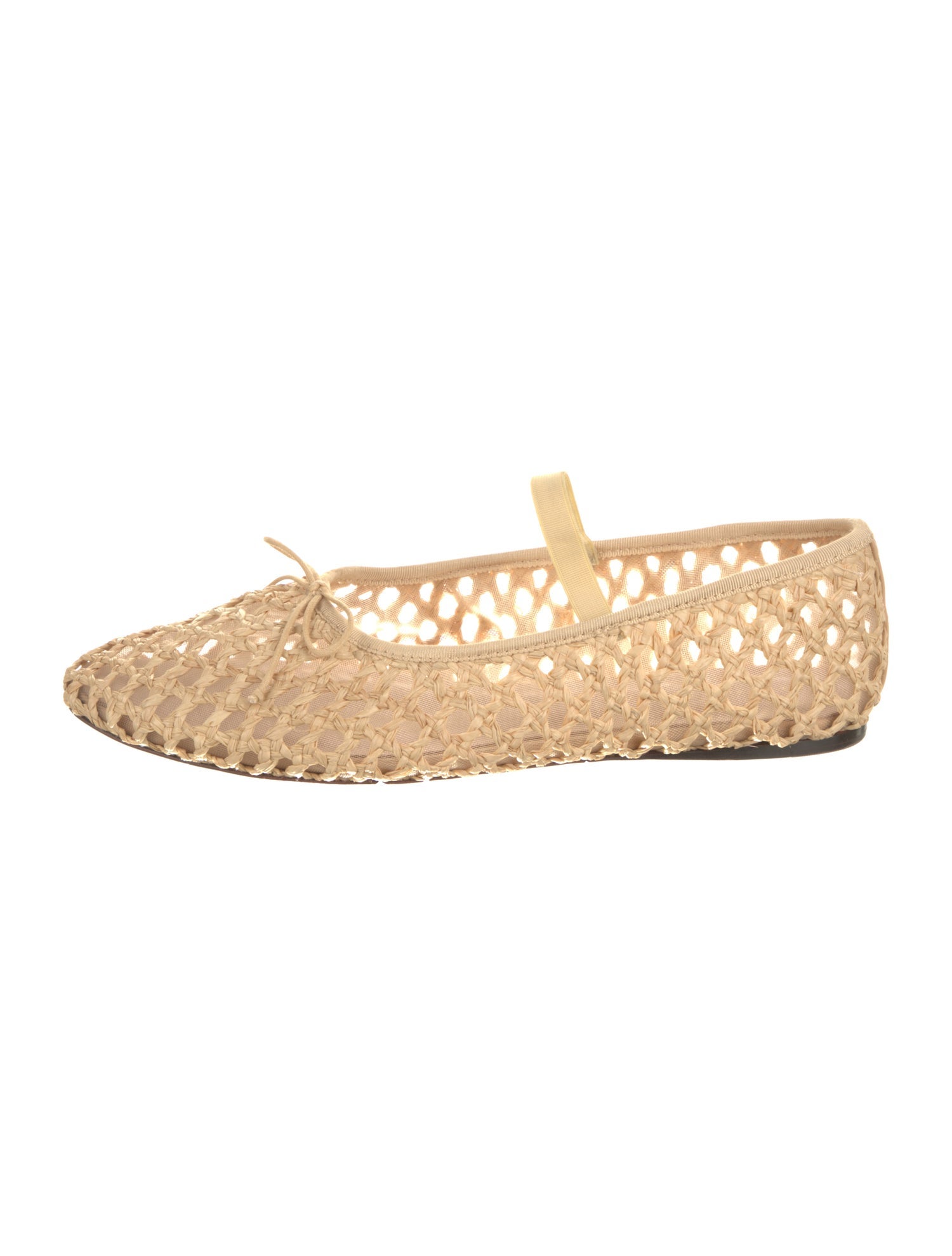 Loeffler Randall Raffia Bow Accents Ballet Flats