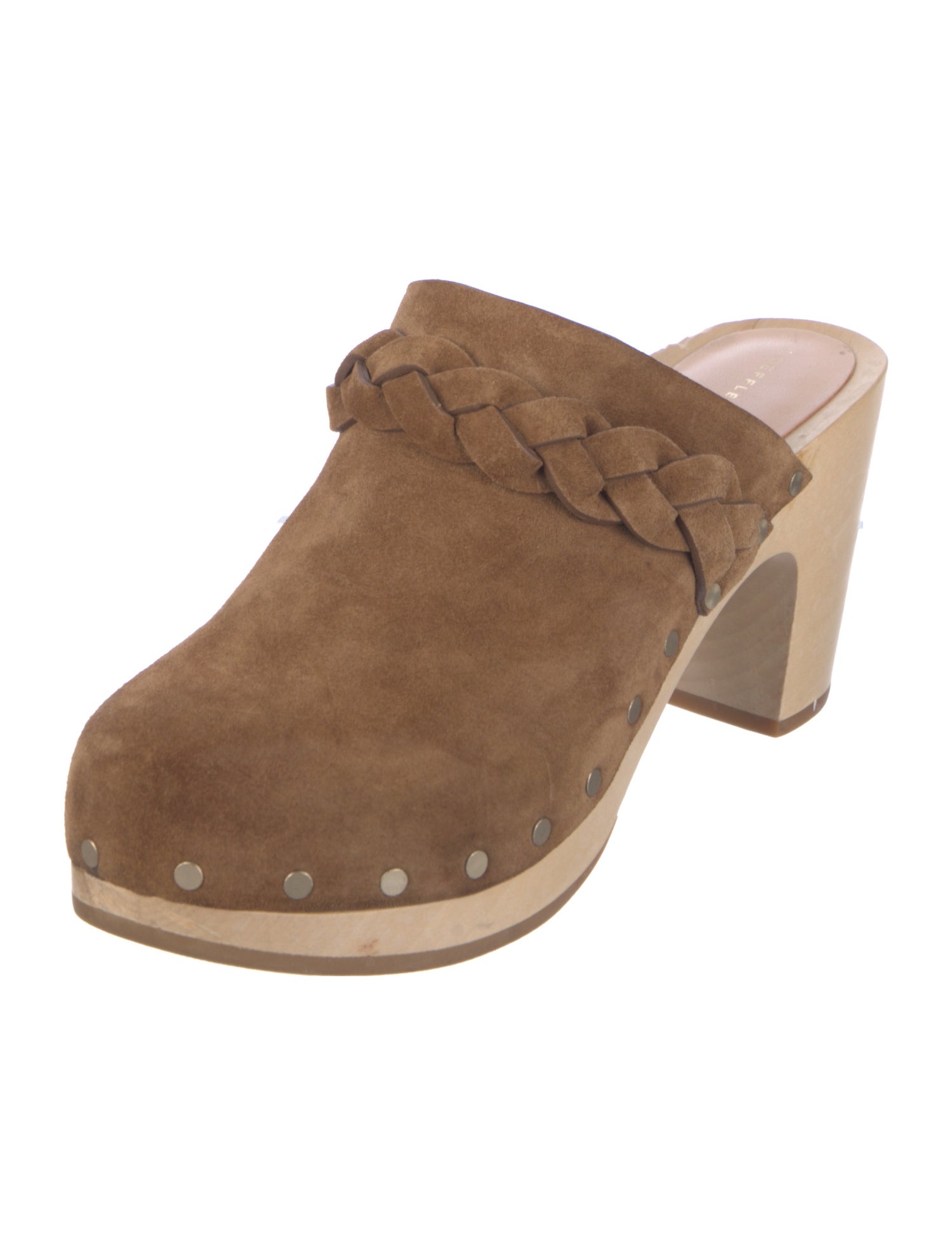 Loeffler Randall Suede Colorblock Pattern Mules