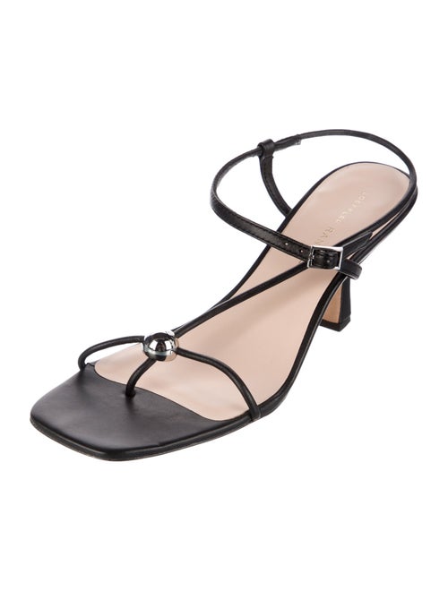 Loeffler Randall Leather T-Strap Sandals