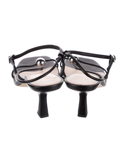 Loeffler Randall Leather T-Strap Sandals