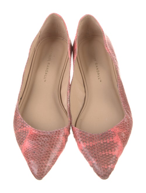Loeffler Randall Embossed Leather Animal Print Flats
