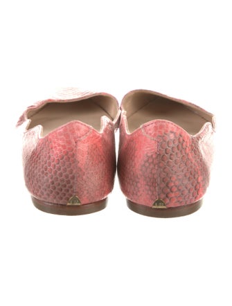 Loeffler Randall Embossed Leather Animal Print Flats