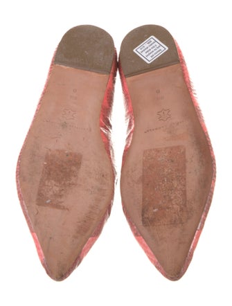 Loeffler Randall Embossed Leather Animal Print Flats