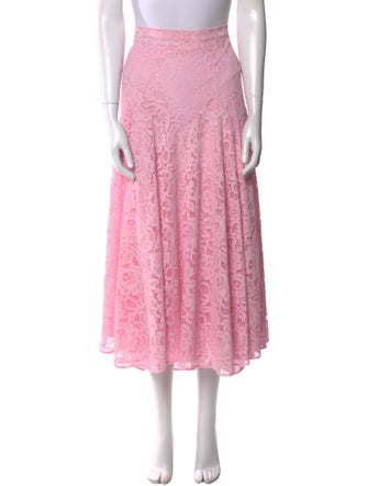 Loeffler Randall Lace Pattern Midi Length Skirt