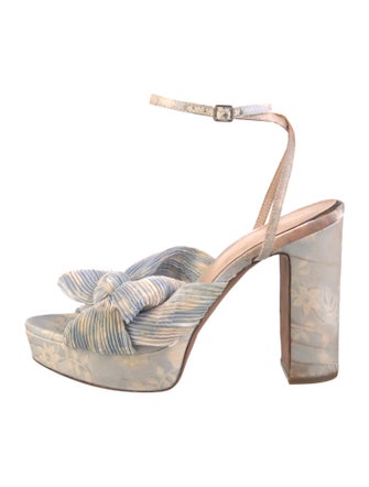 Loeffler Randall Animal Print Bow Accents Sandals