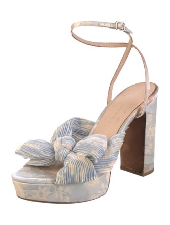 Loeffler Randall Animal Print Bow Accents Sandals