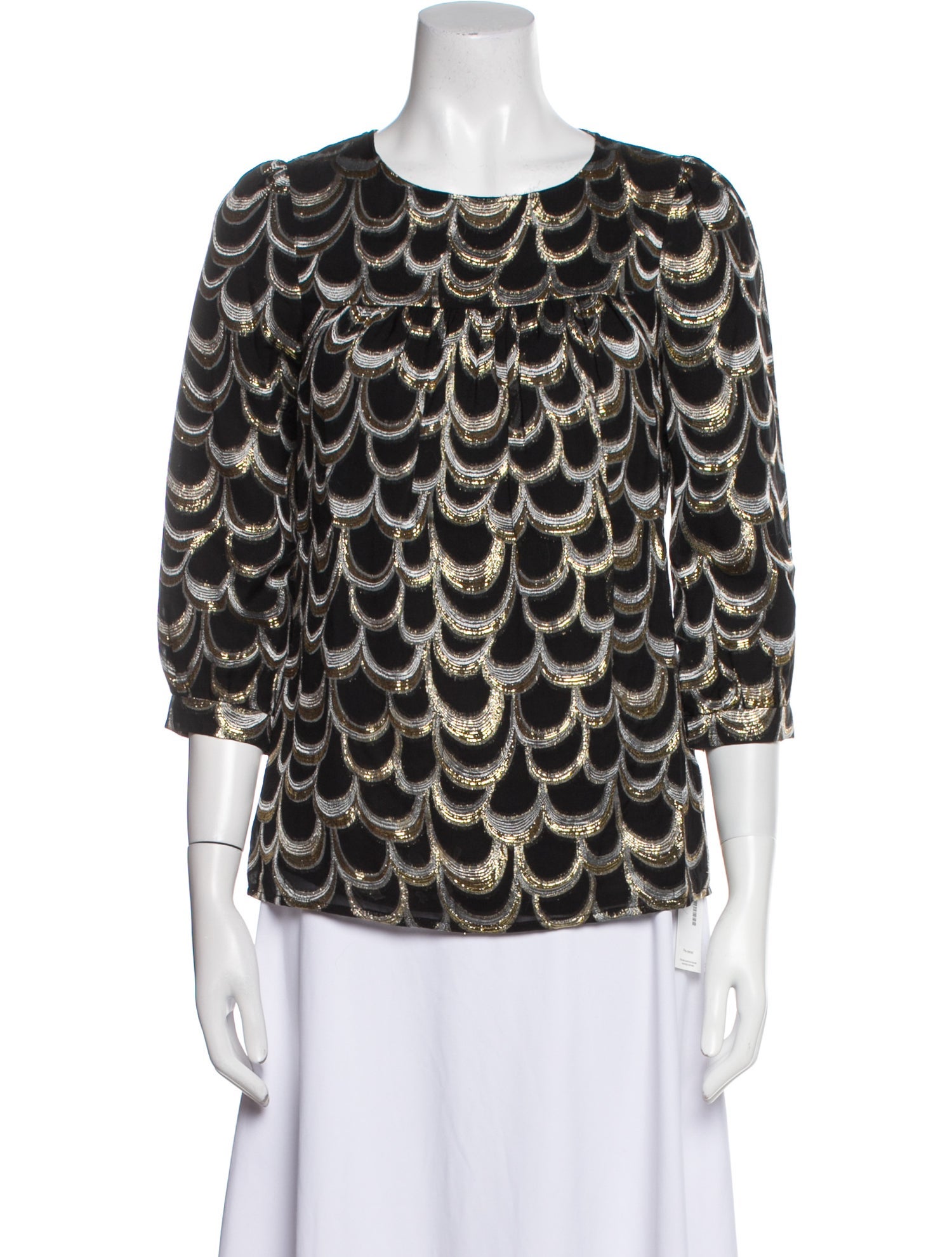 Loeffler Randall Silk Printed Blouse