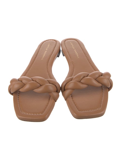 Loeffler Randall Leather Braided Accents Slides