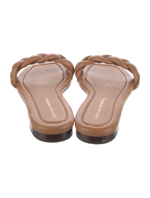 Loeffler Randall Leather Braided Accents Slides