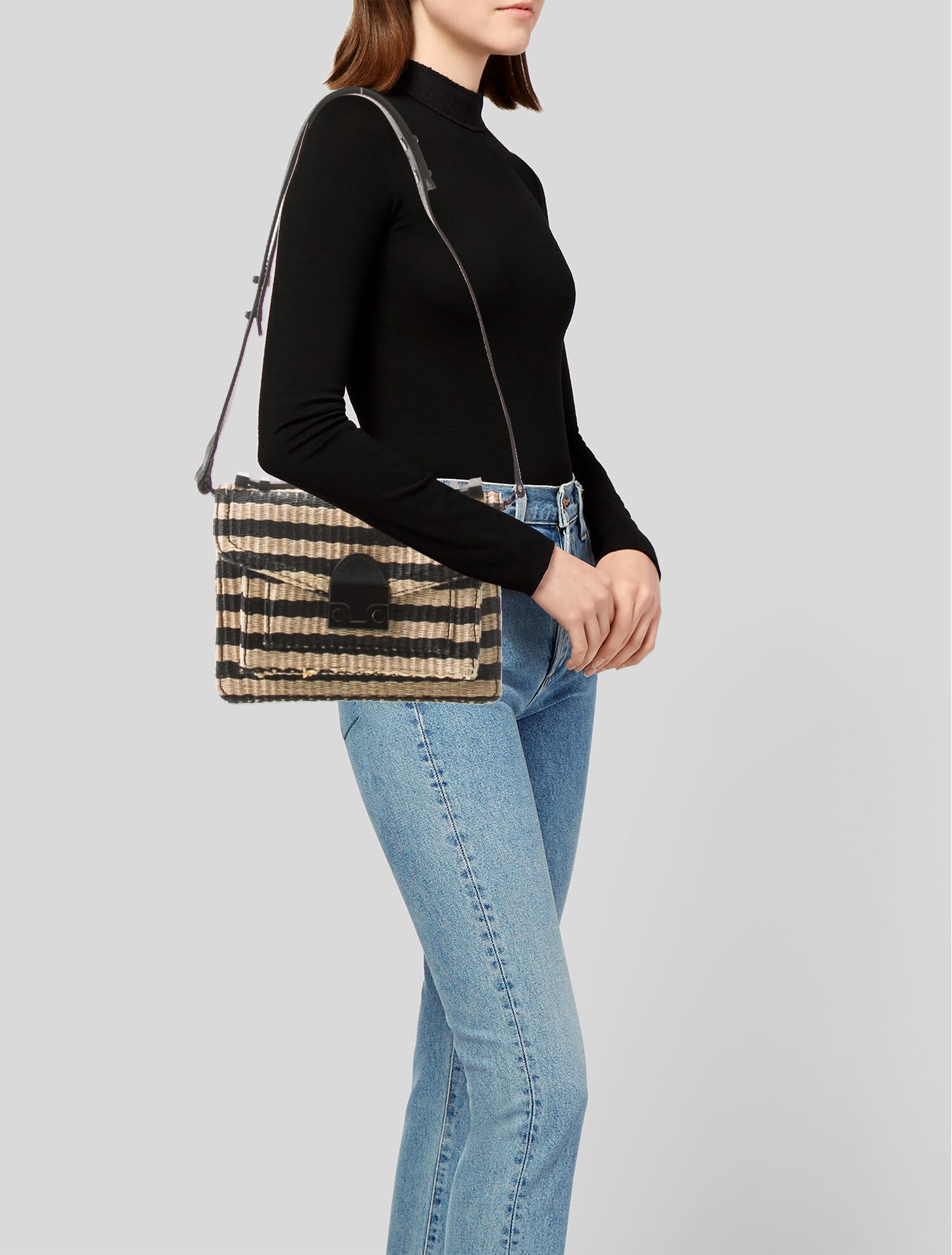 Loeffler Randall Raffia Shoulder Bag