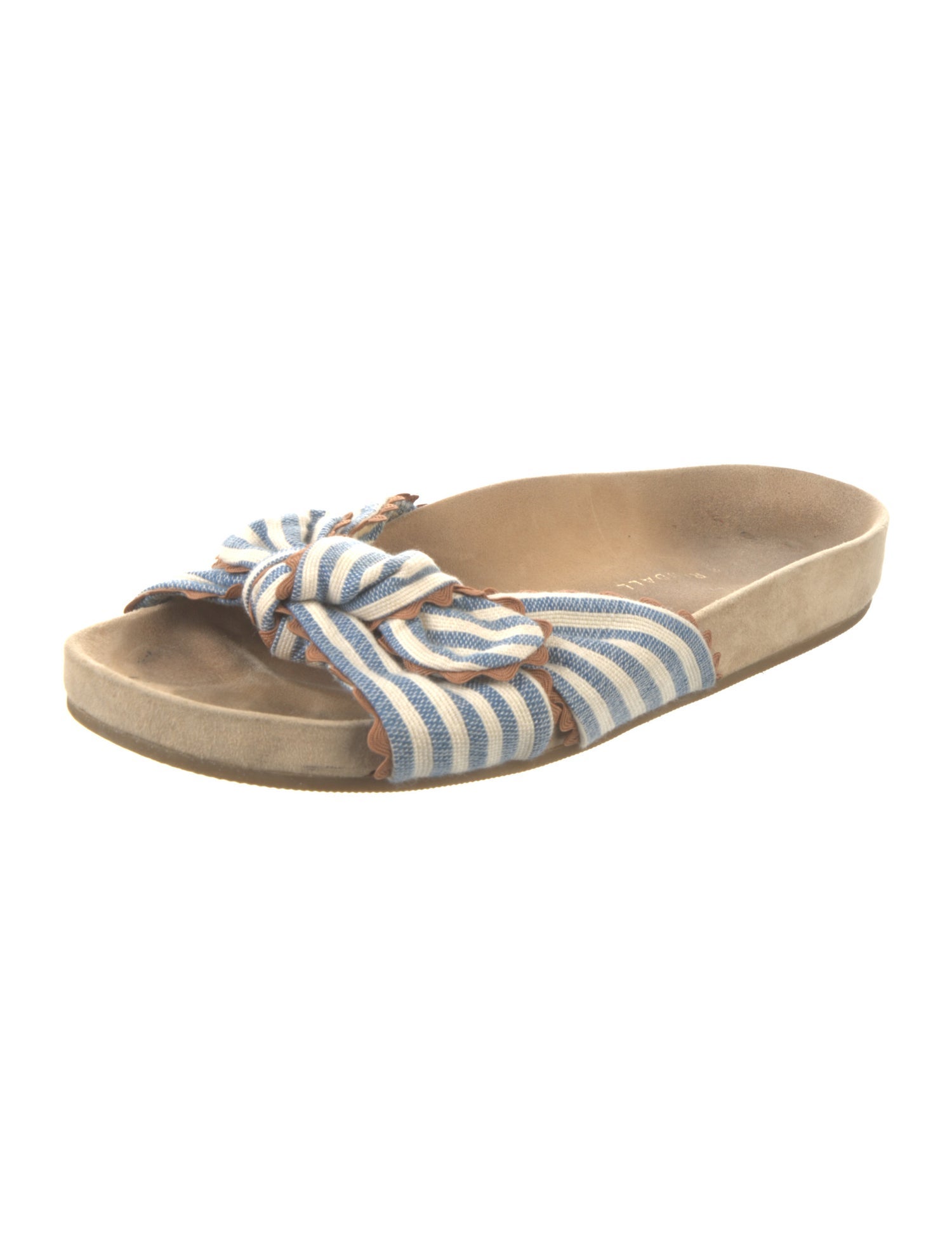Loeffler Randall Striped Bow Accents Slides