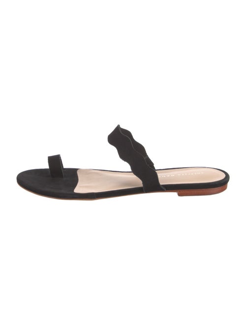Loeffler Randall Suede Scalloped Accent Slides