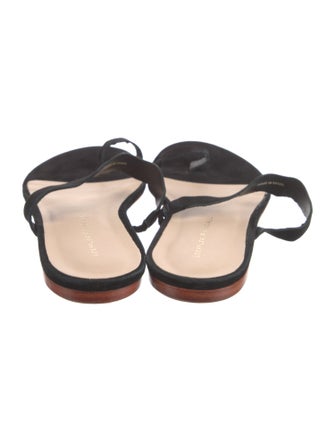 Loeffler Randall Suede Scalloped Accent Slides