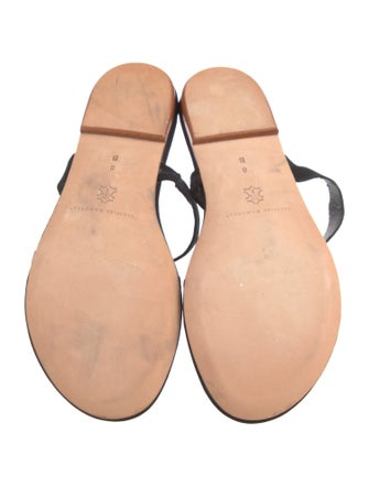 Loeffler Randall Suede Scalloped Accent Slides