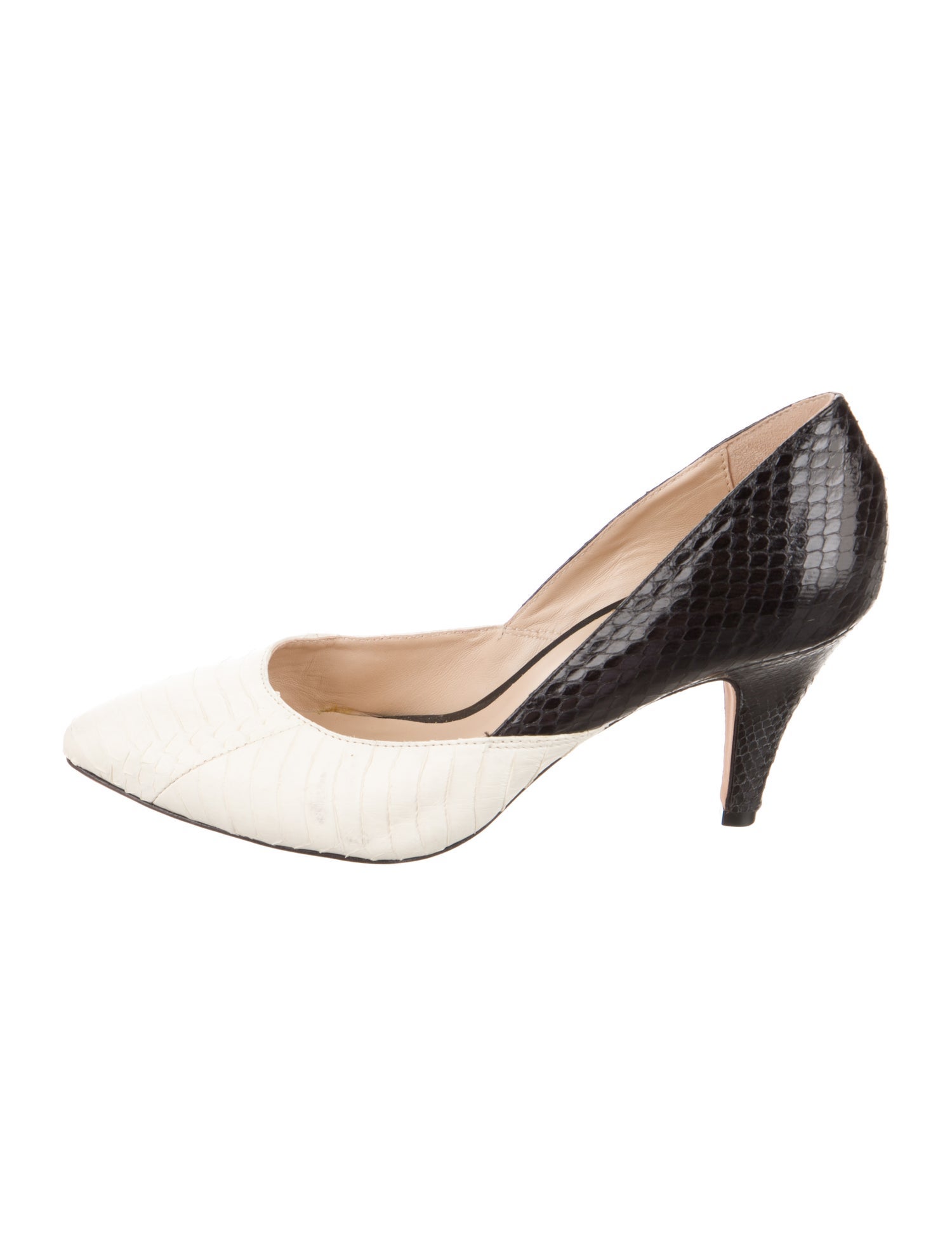 Loeffler Randall Snakeskin Animal Print D'Orsay Pumps