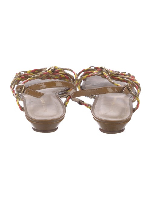 Loeffler Randall Leather Floral Print Slingback Sandals