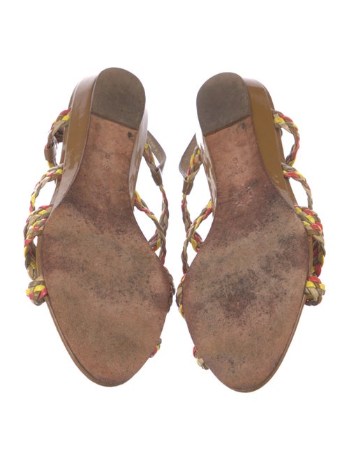 Loeffler Randall Leather Floral Print Slingback Sandals