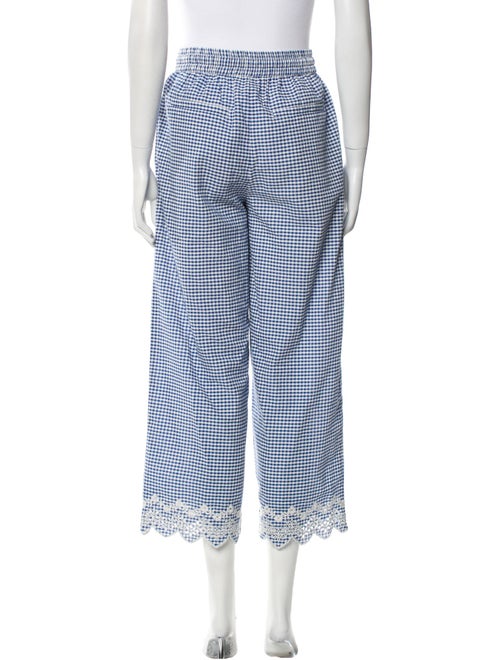 Loeffler Randall Plaid Print Wide Leg Pants