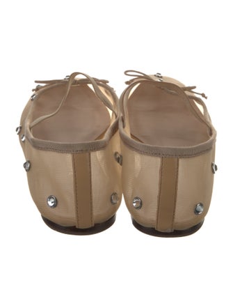 Loeffler Randall Mesh Crystal Embellishments Ballet Flats