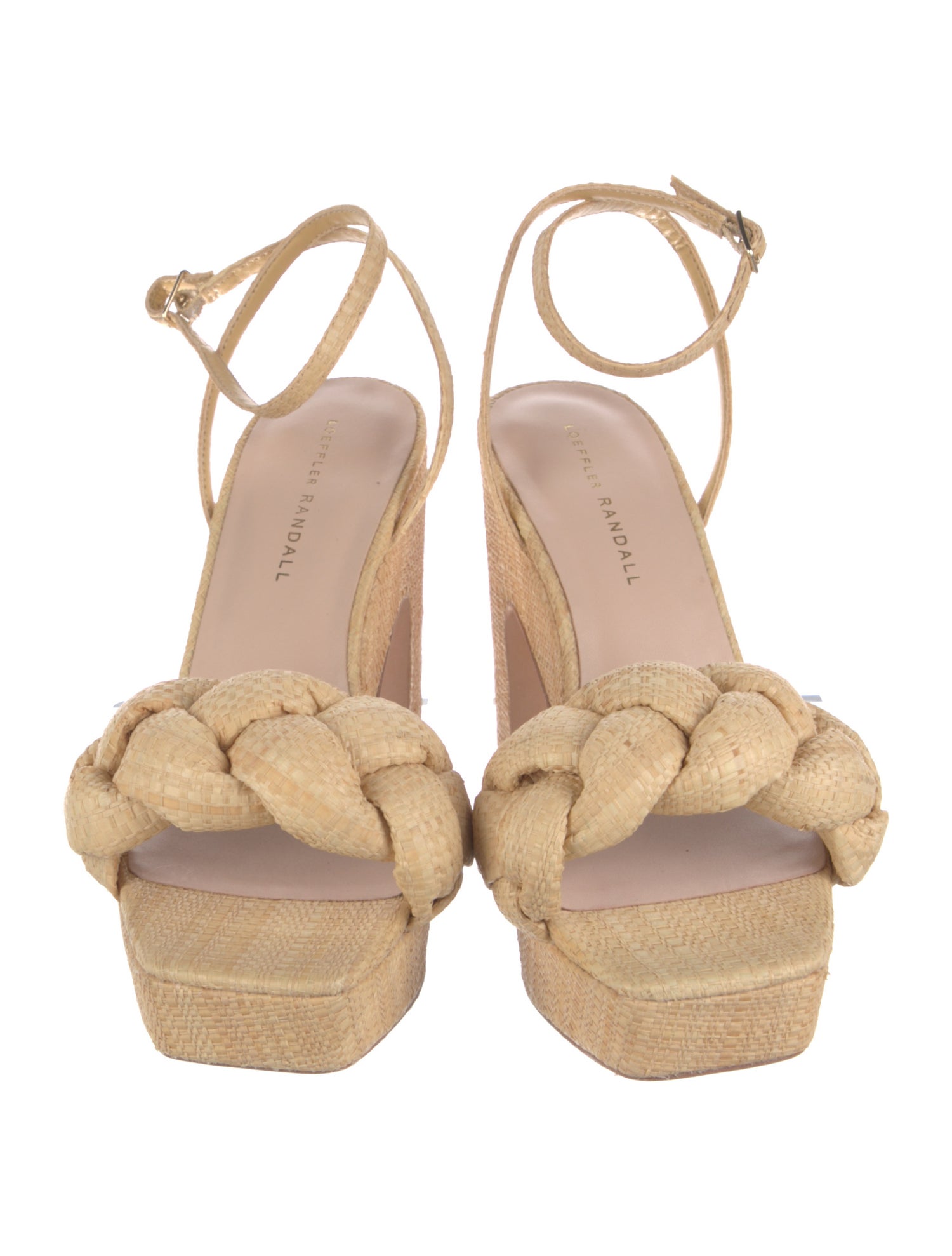 Loeffler Randall Raffia Braided Accents Sandals