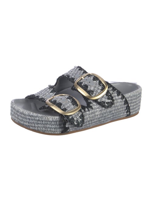 Loeffler Randall Raffia Striped Slides