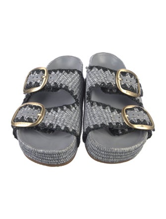 Loeffler Randall Raffia Striped Slides