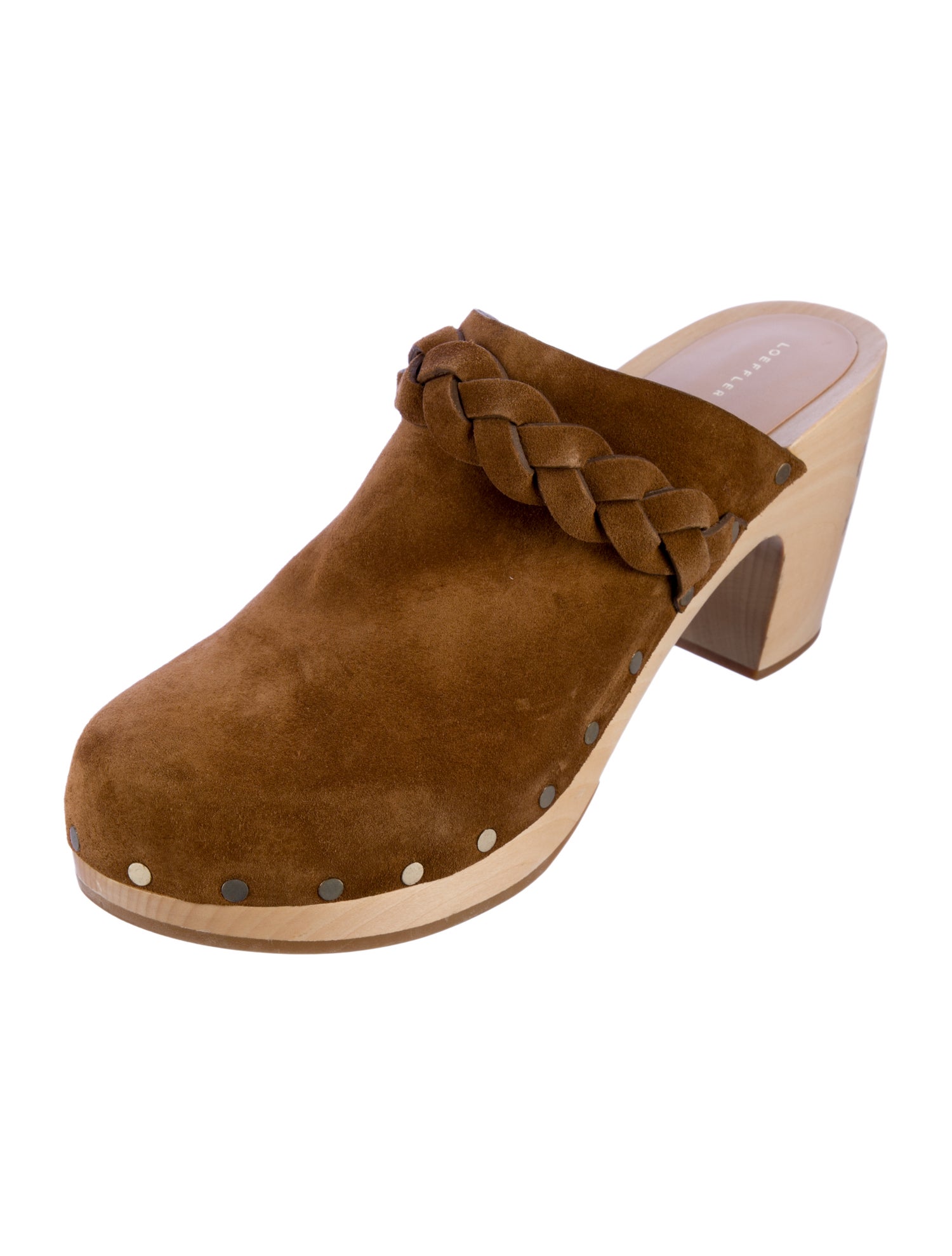 Loeffler Randall Suede Braided Accents Mules