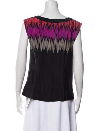 Loeffler Randall Silk Scoop Neck Blouse