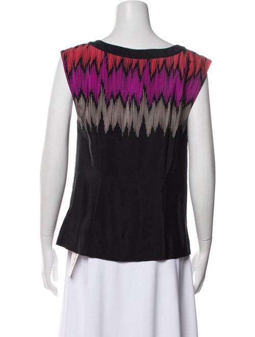 Loeffler Randall Silk Scoop Neck Blouse