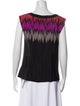 Loeffler Randall Silk Scoop Neck Blouse