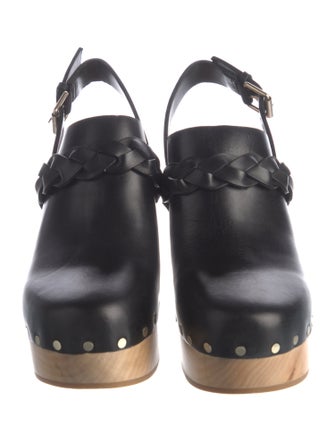 Loeffler Randall Leather Braided Accents Slingback Pumps