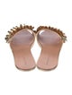 Loeffler Randall Leather Ruffle Embellishment Slides