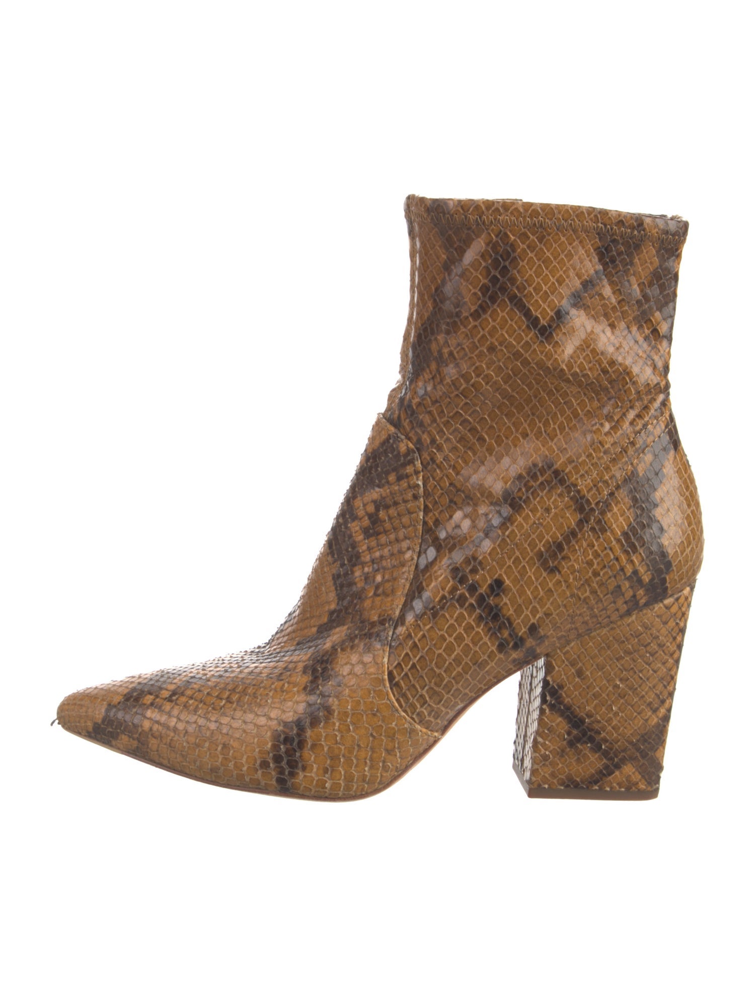 Loeffler Randall Patent Leather Animal Print Boots