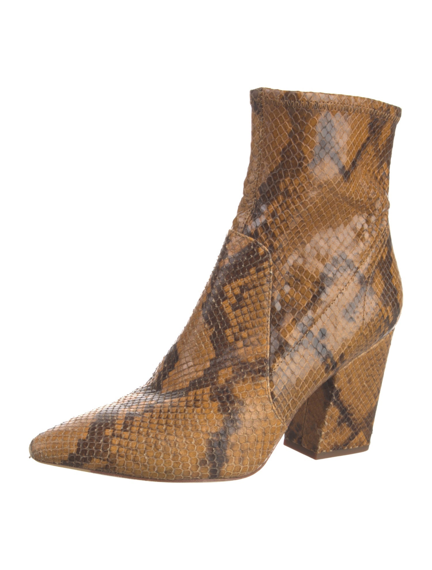 Loeffler Randall Patent Leather Animal Print Boots