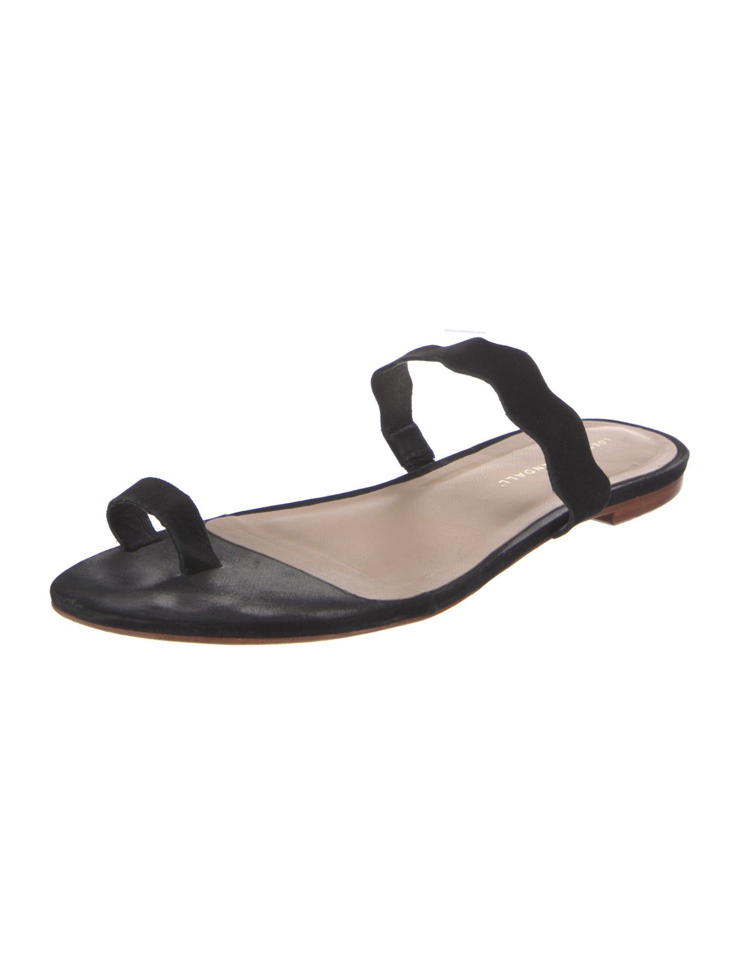 Loeffler Randall Suede Scalloped Accent Slides