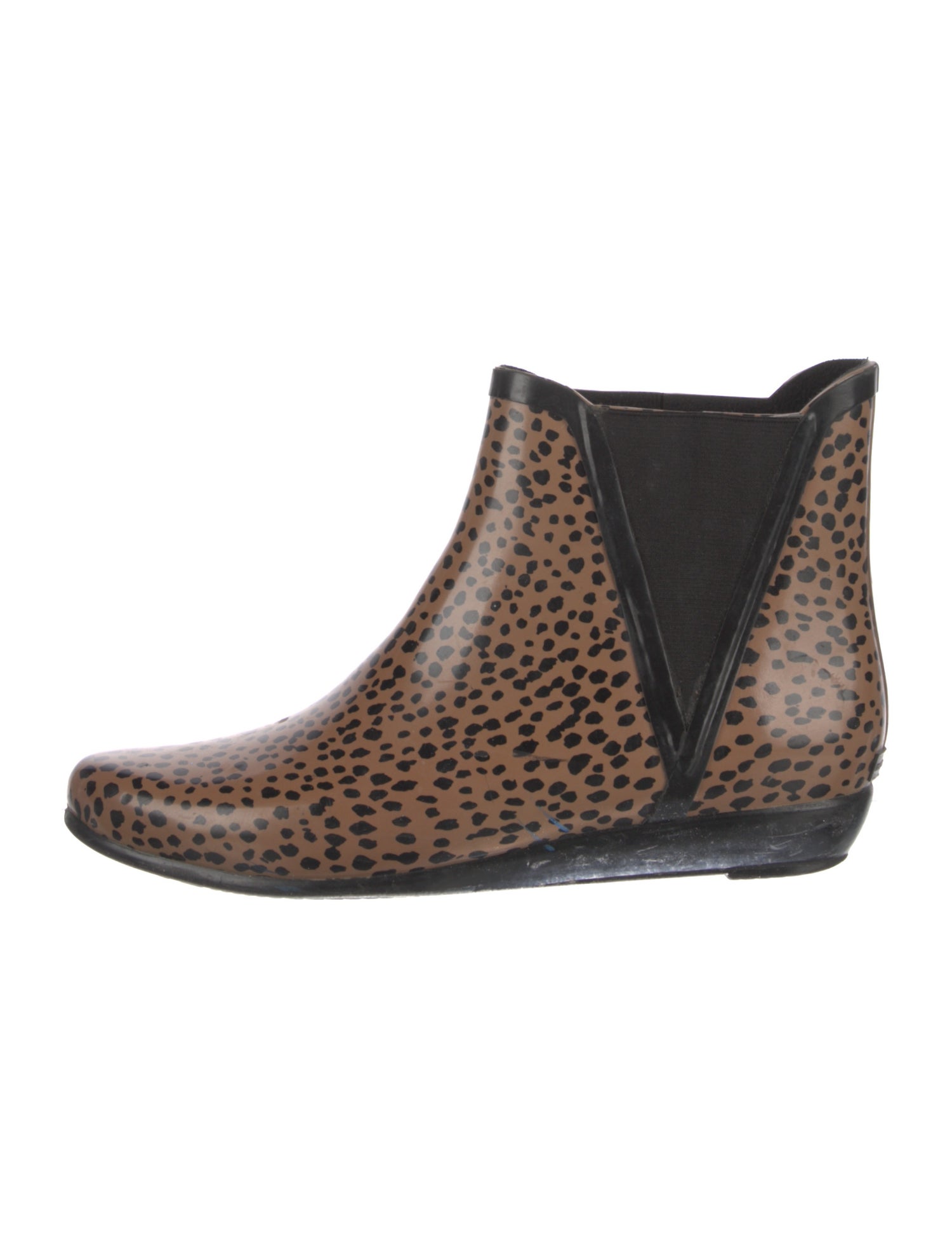 Loeffler Randall Rubber Animal Print Rain Boots