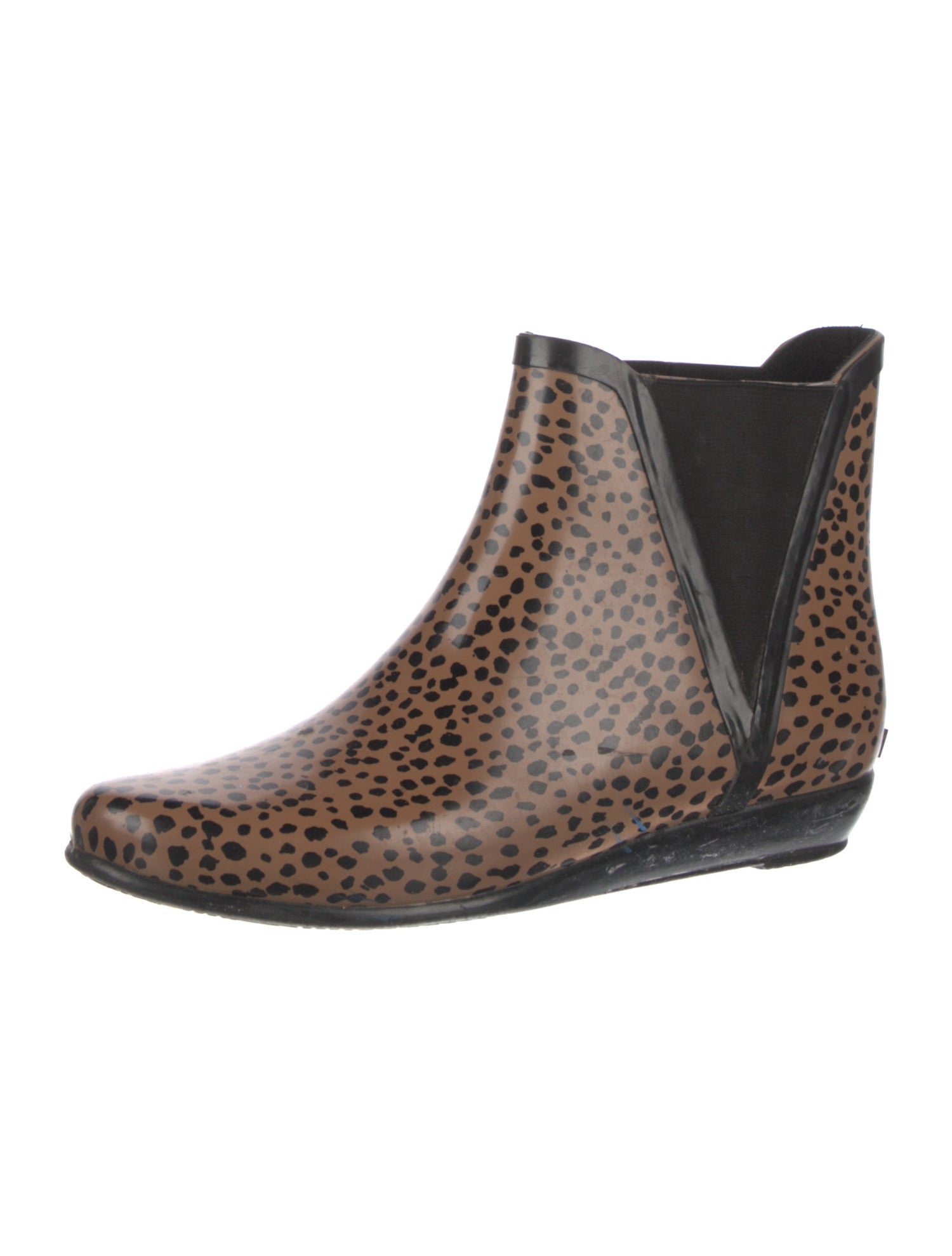 Loeffler Randall Rubber Animal Print Rain Boots