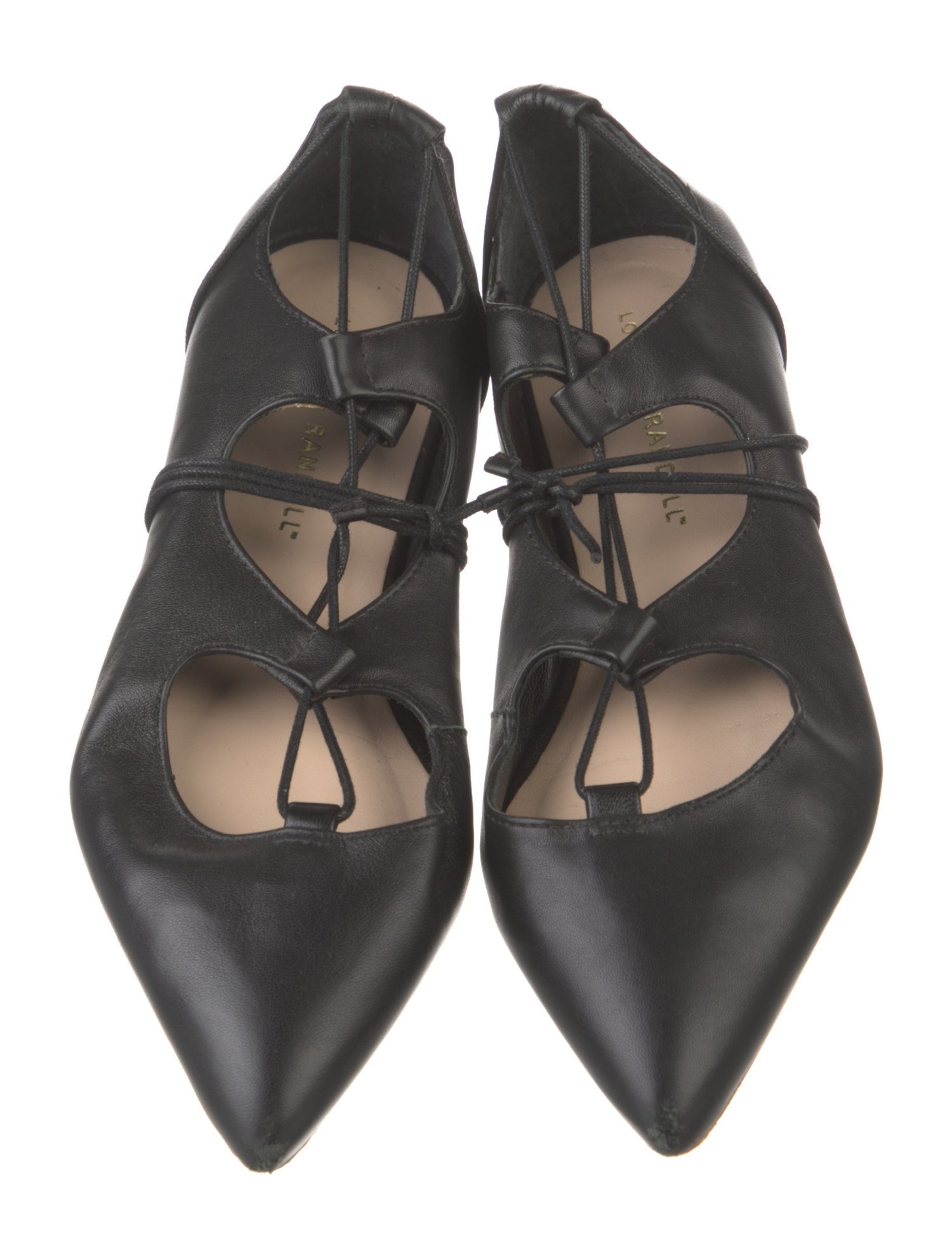 Loeffler Randall Leather Whipstitch Trim Ballet Flats