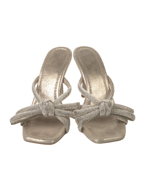 Loeffler Randall Suede Bow Accents Slides