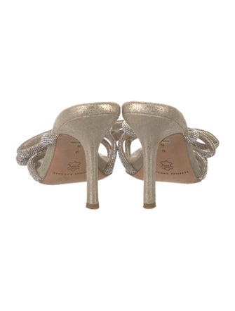 Loeffler Randall Suede Bow Accents Slides