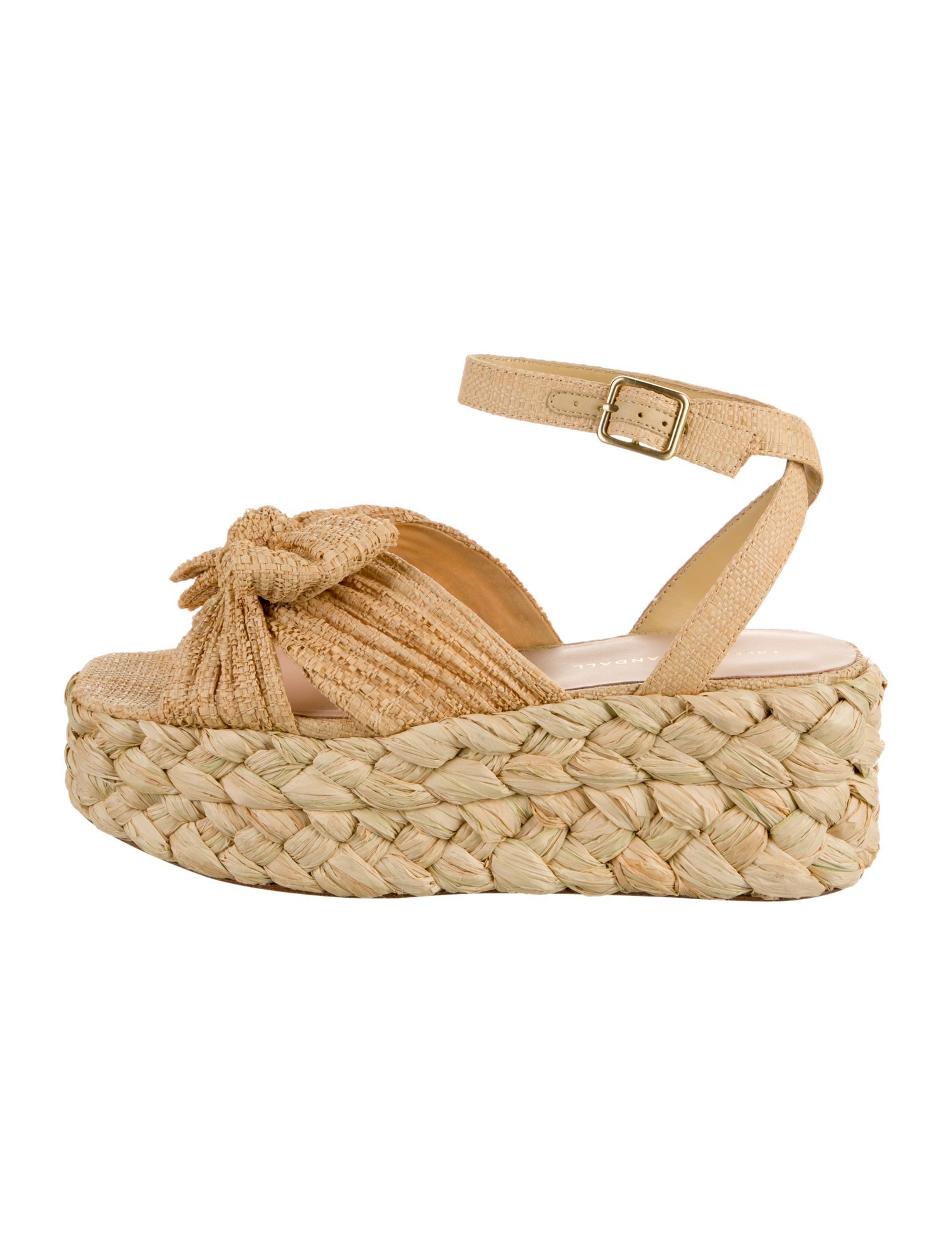 Loeffler Randall Straw Bow Accents Espadrilles w/ Tags