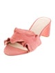 Loeffler Randall Suede Ruffle Embellishment Slides