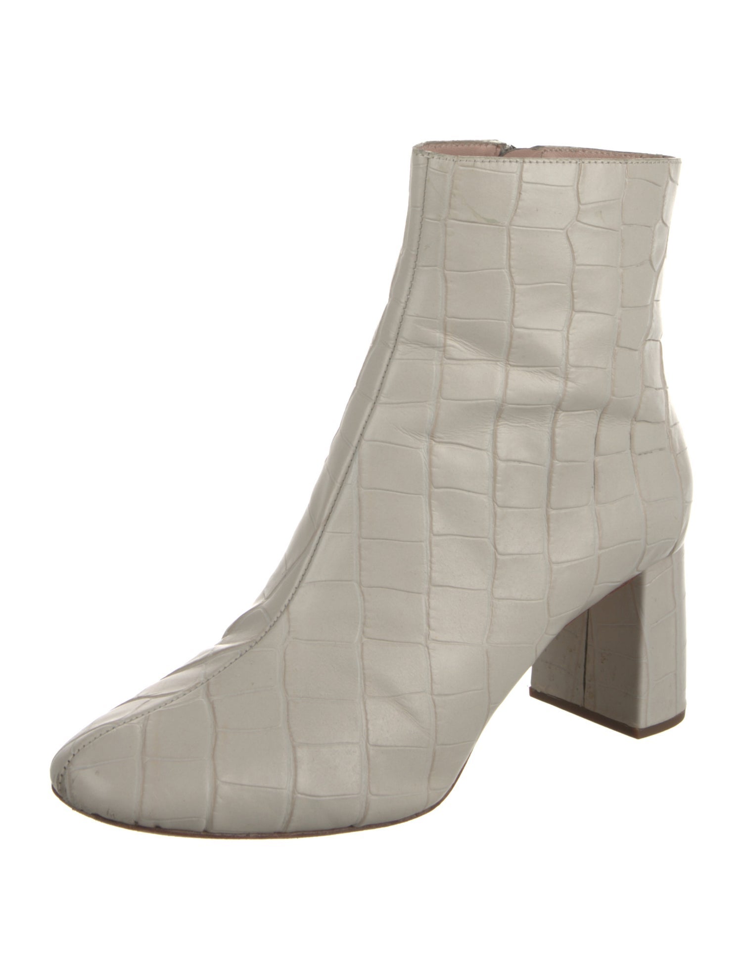 Loeffler Randall Embossed Leather Animal Print Boots