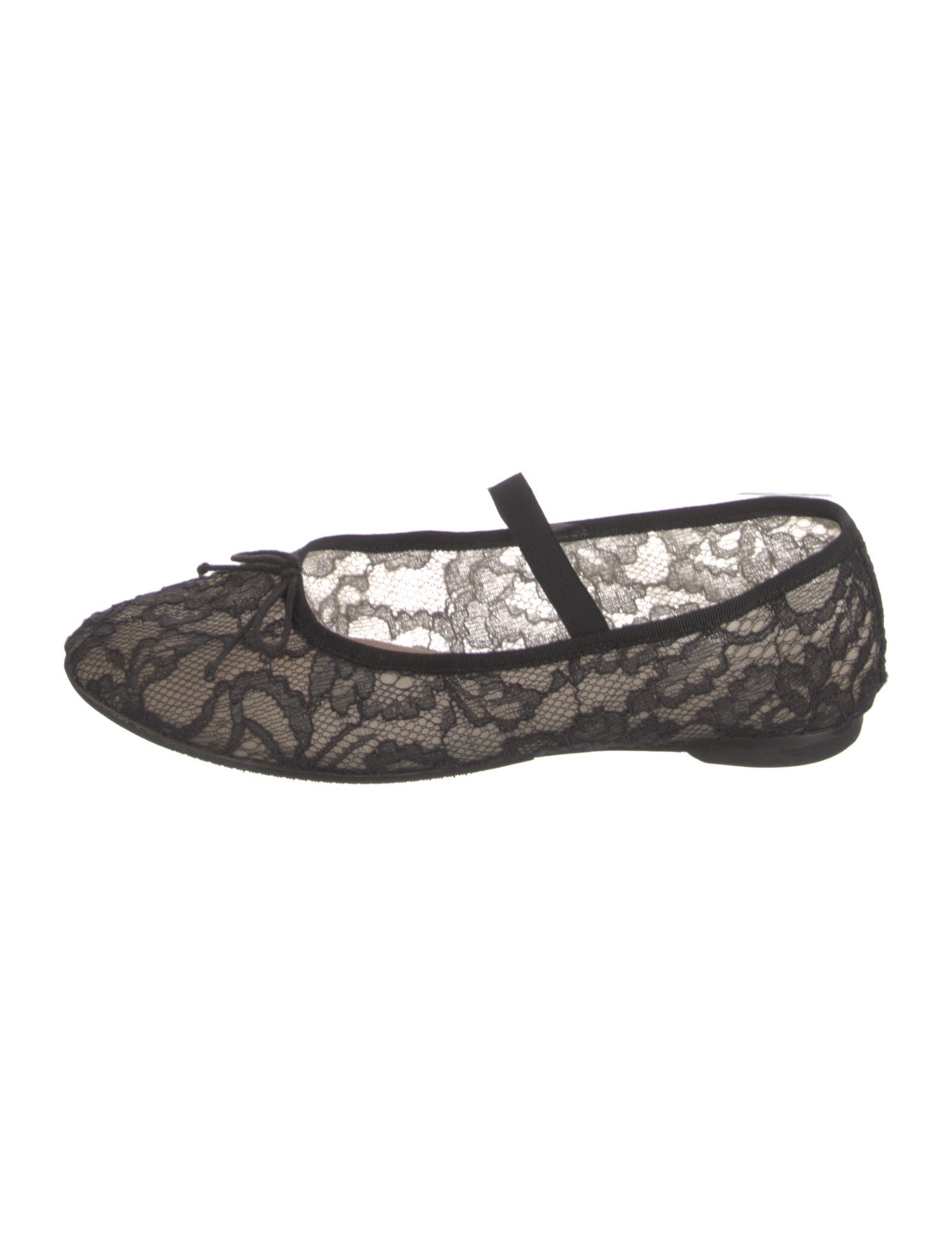 Loeffler Randall Lace Bow Accents Mary Jane Flats