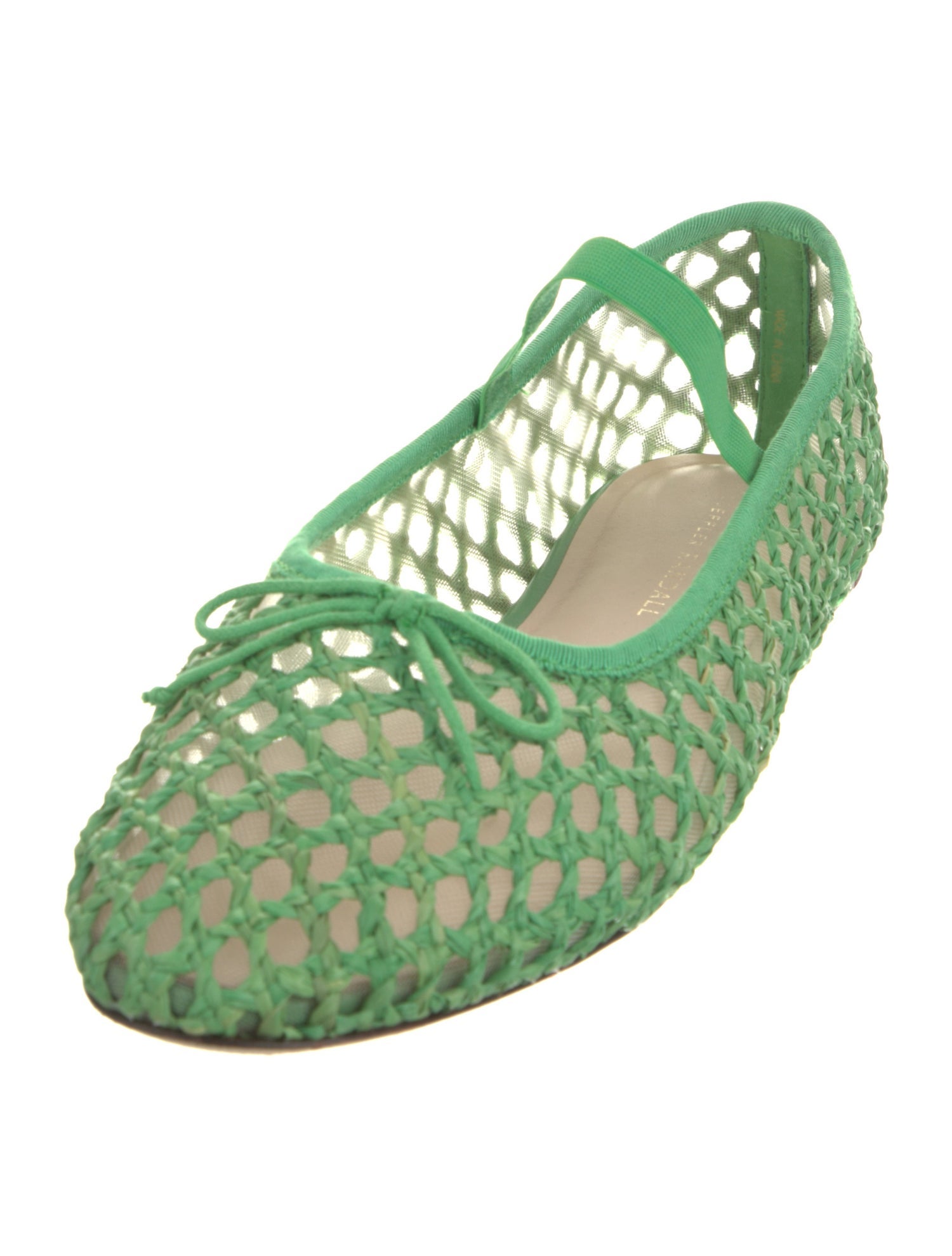 Loeffler Randall Raffia Bow Accents Mary Jane Flats